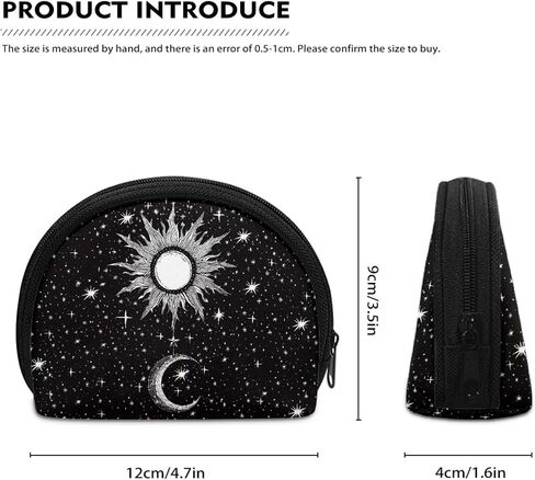 محفظة Xhuibop Star Moon Print للفتيات للعملات المعدنية للنساء حقيبة صغيرة للعملات المعدنية وإكسسوارات السفر محفظة صغيرة للتغيير مع سحاب للعملات المعدنية ومحفظة للفتيات المحمولة للعملات المعدنية وحقيبة منظم أحمر الشفاه in Saudi Arabia