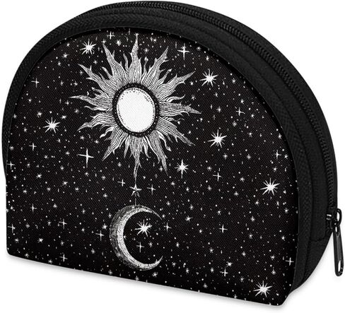 محفظة Xhuibop Star Moon Print للفتيات للعملات المعدنية للنساء حقيبة صغيرة للعملات المعدنية وإكسسوارات السفر محفظة صغيرة للتغيير مع سحاب للعملات المعدنية ومحفظة للفتيات المحمولة للعملات المعدنية وحقيبة منظم أحمر الشفاه in Saudi Arabia