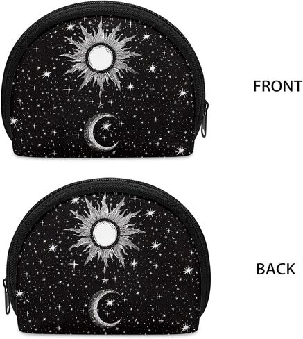 محفظة Xhuibop Star Moon Print للفتيات للعملات المعدنية للنساء حقيبة صغيرة للعملات المعدنية وإكسسوارات السفر محفظة صغيرة للتغيير مع سحاب للعملات المعدنية ومحفظة للفتيات المحمولة للعملات المعدنية وحقيبة منظم أحمر الشفاه in Saudi Arabia