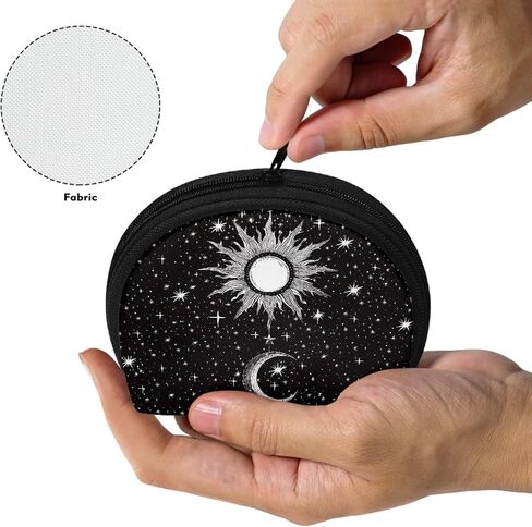 محفظة Xhuibop Star Moon Print للفتيات للعملات المعدنية للنساء حقيبة صغيرة للعملات المعدنية وإكسسوارات السفر محفظة صغيرة للتغيير مع سحاب للعملات المعدنية ومحفظة للفتيات المحمولة للعملات المعدنية وحقيبة منظم أحمر الشفاه in Saudi Arabia