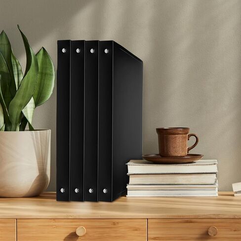 Magazine Protectors Magazine Organizer Binder with 12 Pcs 3 Hole Punched Magazine Holders for Binder Comic Book Storage 3 Ring Binder Insert Strips for Collectors Gift - Fits 12 Magazines in Saudi Arabia