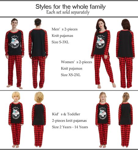 Family Matching Pajama Sets Cute Christmas Tree Sleepwear Snowman Holiday PJS for Couples and Kids in Saudi Arabia