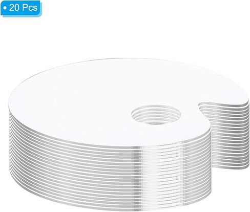 صينية خلط مكياج مقاس 4 × 6 × 0.08 سم من باتيكل، 20 قطعة من لوحة خلط الأكريليك البيضاوية مع فتحة إبهام لطلاء الغواش بالألوان المائية، شفافة in Saudi Arabia