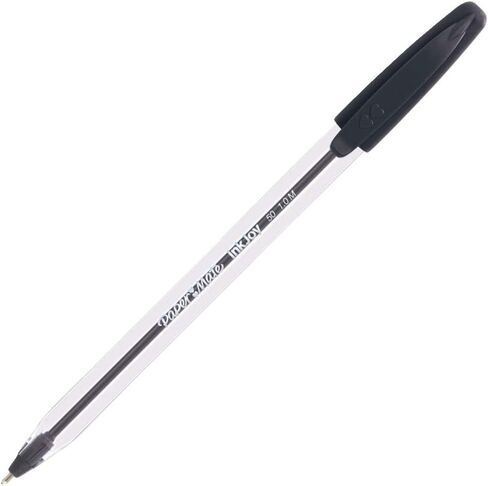 أقلام حبر جاف Paper Mate InkJoy 50ST، نقطة متوسطة (1.0 مم)، أسود، عدد 12 in Saudi Arabia