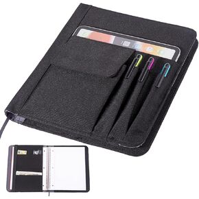 Journal Notebook Cover for Work, Journaling Notebooks Protector - Portfolio Organizer Compatible with Rocketbook Fusion, with Pen loop, Business Card Holder, File Pocket for accessories
