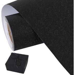 BEISHIDA Champagne Gold Gift Wrapping Paper Glitter Wrapping Paper Roll Solid Color Glitter Sparkle Gift Wrap Paper,Packing Paper for Wedding,Birthday,Christmas Wrapping Paper(17inchesX32.8ft)