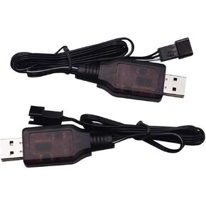 Blomiky 7.4V 500mA USB Charger Cable with SM-3P Plug Suitable for 7.4V 600mAh/900mAh/1100mAH/1200mAH/1300mAh Li-ion Battery with SM-3P Plug / 1575 USB 2