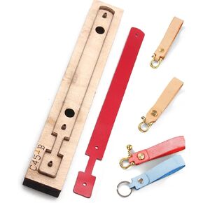 Strap Leather Cutting Die,Leather Keychain Wooden Die Cutting Mold for DIY Crafts (StyleA)
