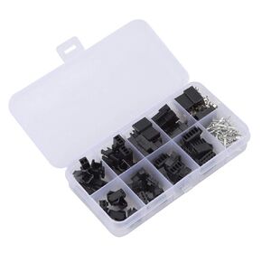 YWBL-WH 200pcs Plug Connector 2/3/4/5PIN JST-2.54mm Male Female Wire Terminals Jumper Crimp Pin Header Connector Housing Kit, Terminals