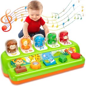 Duchong Interactive Pop Up Animals Eggs Toy with Music & Sound, Early Developmental Learning Sensory Toy for 1Year Old & 9-12-18 Months Baby, Girls & Boys in Kuwait