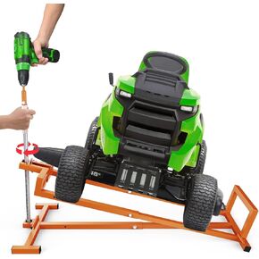 Lawn Mower Lift, Lifting Platform 992 Lbs Capacity for Garden Tractors and Lawn Mowers with Rotating Sleeve & Manual and Power Tool Handle (Alloy Iron)
