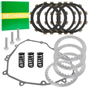 Pemium Clutch Friction Disc Plates with Cover Gasket For Kawasaki Ninja 400 EX400 ABS SE ABS KRT Edition 20018-2023#13089-0042 13088-0592 13088-0593 13089-0043 92145-1789 92154-0997