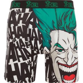 The Joker Men's Boxer Briefs - No Fly, Anti-Chafing Stitching, Comfort Shaped/Cotton Lined Crotch