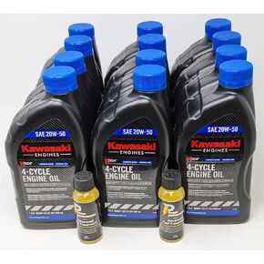 Kawasaki 99969-6298 (Case of 12) 20W50 Synthetic Blend Engine Oil Quarts and Fuel Treatment