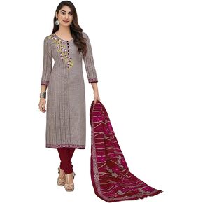 فستان نسائي من Miraan مصنوع من قطن WoCotton غير مخيط، مقاس موحد، متعدد الألوان in Kuwait