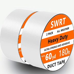 5-Pack Silver Strong Adhesive Duct Tape 2Inch 90ft/30yd, Duct Tape Heavy Duty Waterproof All Weather Duct Tape No Residue Sealing & Patching for Indoor&Outdoor Repair