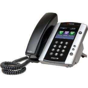 Polycom 2200-44500-001 VVX 500 12-Line Phone with Power Supply