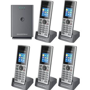 Grandstream DP752 Long-Range DECT Base Station + DP722 Units DECT HD Handset (5 x DP722)