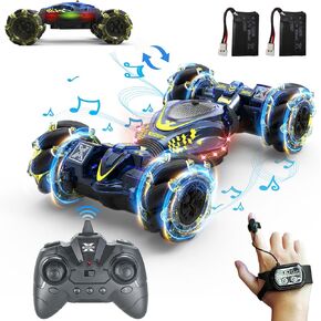 Remote Control Gesture Sensor Toy Cars Drift Twist Car 360° Rotate Off-Road Vehicle with Light Music for 6 7 8 9 10 11 12 Years Old Kids Birthday Xmas Gift