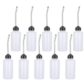 Garosa 10pcs 120ML Deluxe Plastic Sewing Machine Oiler/Oil Dispenser with Long Angled Spout Sewing Machine Oil Bottle for Home Sewing Machine