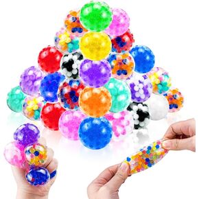 50Pcs Stress Balls, Squishy Squeeze Balls Bulk, Small Squeeze Balls for Adults Stress Relief, Party Favors, Birthday Gift