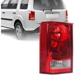 Huray Right Tail Light Assembly for Honda Pilot 2009-2015 [33500-SZA-A02] [With Blubs] OE Tail Lamp Replacement Passenger Side