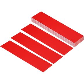 PATIKIL 8"x2" Blank Name Plates, 12 Pack Custom Engraved Name Plate Rectangle Laser Engraving Blanks for Personalized Nameplates Office Desk DIY Painting Supplies, Red, White