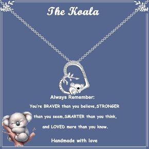 Koala Gifts for Girls Women Cute Koala Pendant Necklace Koala Jewelry Gifts Christmas Birthday Gifts for Koala Lovers Daughter Granddaughter Niece Sister