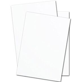 Heavy White Card Stock 18" x 12" inch Premium 80 Lb. Cover Super Smooth - Great for Printing - 50 sheets