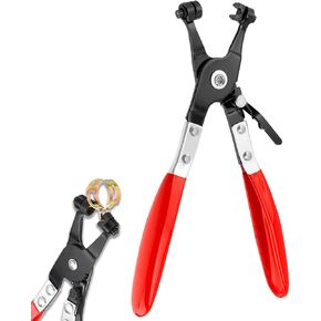 Hose Clamp Pliers Spring Hose Clamps Repair Tool with Swivel Flat Band for Removal and Installation of Flat-Band or Ring-Type Hose Clamps