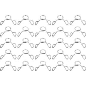 uxcell 25 Pcs Fuel Line Hose Tubing Spring Clips, 14mm Inner Dia 304 Stainless Steel Water Pipe Spring Clip Clamps for Motorcycle Scooter ATV