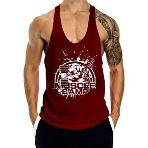 Men's Gym Tank Tops Y-Back Stringer Bodybuilding Sleeveless T-Shirts