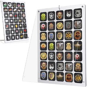 JUXYES Wall Hanging Enamel Pin Display Frame, Tabletop Enamel Pin Organizer Pin Display Stand, Desktop & Wall Enamel Pin Display Holder Board for Award Badges Pins Collectible