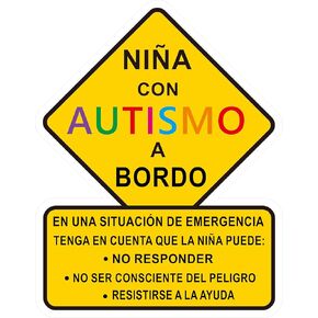 STICKY DUDE Niño con Autismo a Bordo, Calcomania Autismo para Carro, Spanish Mexico Autism Car Sticker, Car Truck Decal Sticker. Alert Responders, 5 inches