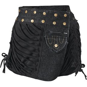 Ruched Skirt Belt, Wide Black Denim Waist Hip Belt for Women, Renaissance Faire Festival Accessory, Adjustable Size