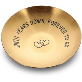 8th Anniversary Bronze Gifts for Women Men Anniversary Bronze Gifts for Wife Husband Him Her 8 Year Wedding Anniversary Decoration Couple Gifts Jewelry Dish for Women Men Wedding Ring Holder