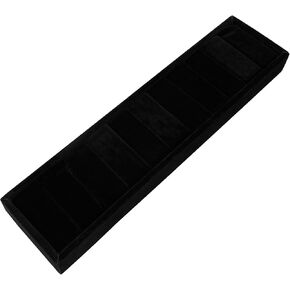 Framendino, 10 Slots Bracelet Display Tray Velvet Jewelry Showcase Ring Organizer Rectangle Bangle Holder for Dresser Home Storage (Black)