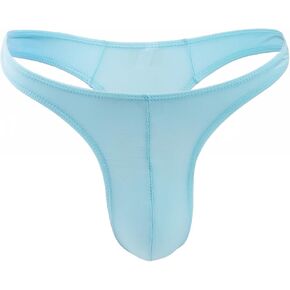 Men's Thin Belt Thongs Underwear Mens Ice Silk Thongs Low Rise Bikini Briefs