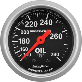 Auto Meter 3341 Sport-Comp Mechanical Oil Temperature Gauge