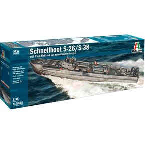 SCHNELLBOOT S-26/S-38 Italeri ITA5625 Scale Model kit, Multicolor