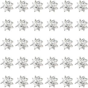 100 Pcs Mini Christmas Bows Shiny Stick On Bows Tiny Gift Wrap Bows Small Present Wraping Bows Self Adhesive Bows Holiday Christmas Birthday Party Favor Multicolor