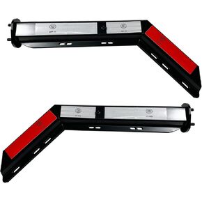 Pair 30.25'' Heavy Duty Black 2.5" Bolt Spring Loaded Mud Flap Hanger Angled RH & LH for Semi Truck