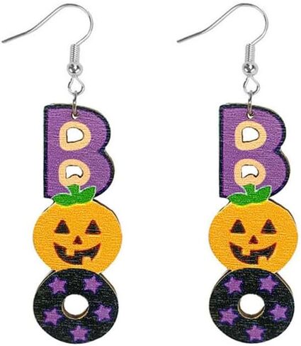 The skull of love Ghost Acrylic Earrings Halloween Stud Dangle Earrings,Horror Movie Earrings, Characters & Text Dangle Earrings Halloween Earrings in Saudi Arabia