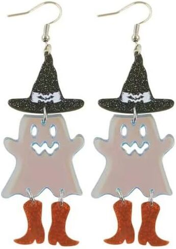 The skull of love Ghost Acrylic Earrings Halloween Stud Dangle Earrings,Horror Movie Earrings, Characters & Text Dangle Earrings Halloween Earrings in Saudi Arabia