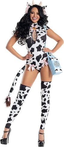 Party King Womens Women's Bessie Cow Costume in Kuwait
