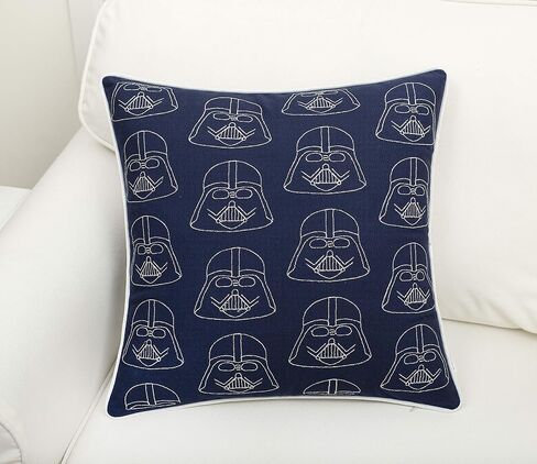 EURASIA DECOR Darth Vader مقاس 18 × 18 غطاء وسادة رمي مربع الشكل مطرز قياسي - هدية عيد ميلاد، ديكور للأطفال/الأطفال in Saudi Arabia