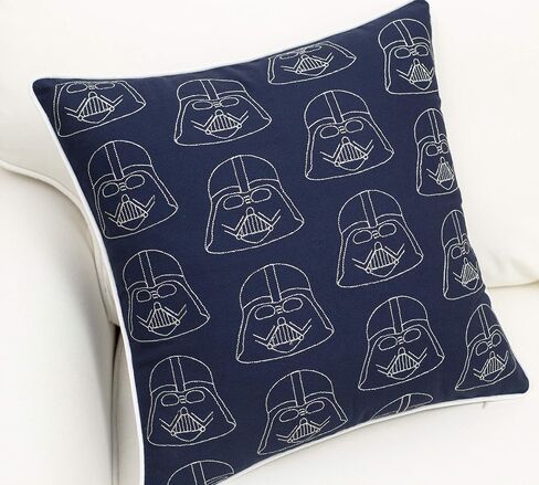 EURASIA DECOR Darth Vader مقاس 18 × 18 غطاء وسادة رمي مربع الشكل مطرز قياسي - هدية عيد ميلاد، ديكور للأطفال/الأطفال in Saudi Arabia