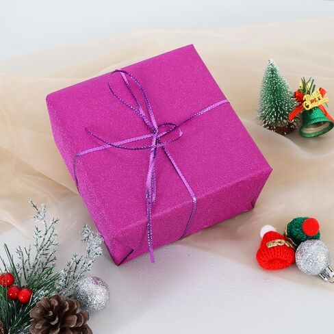 BEISHIDA Champagne Gold Gift Wrapping Paper Glitter Wrapping Paper Roll Solid Color Glitter Sparkle Gift Wrap Paper,Packing Paper for Wedding,Birthday,Christmas Wrapping Paper(17inchesX32.8ft) in Kuwait