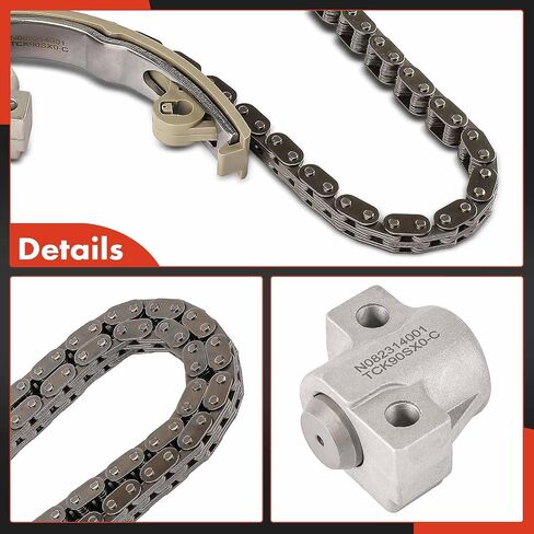 A-Premium 6PCS Engine Timing Chain Kit W/Tensioner & Guide Compatible with Chevrolet, Buick, Oldsmobile & Pontiac - Malibu 1997-1999, Cavalier, Skylark, Achieva, Alero, Grand Am, Sunfire - L4 2.4L in Saudi Arabia