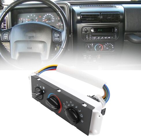 Dasbecan 55056558AA وحدة التحكم في المناخ HVAC لوحة مفاتيح التحكم في تكييف الهواء والسخان متوافقة مع Jeep Wrangler TJ 2005-2006 يستبدل # 55056558AB SM2141 in Saudi Arabia